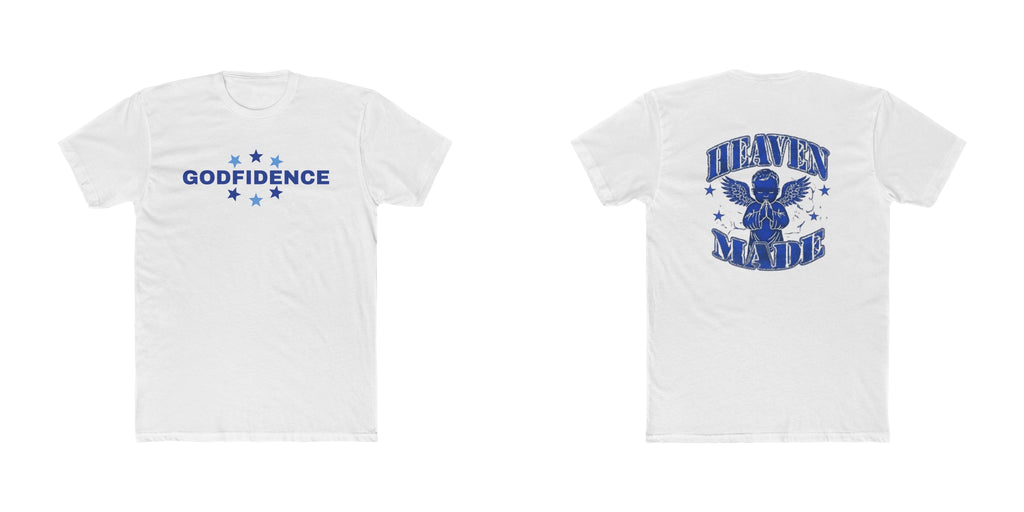 "Heaven Made" Tee - White/Blue