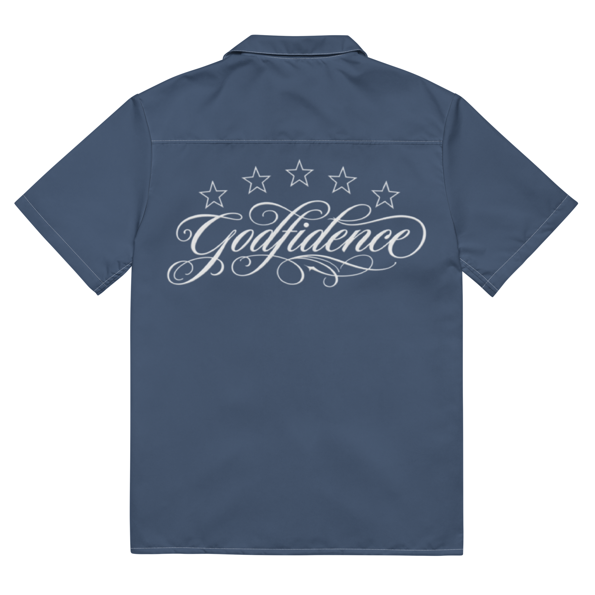 The Coastal Script Button-Up Shirt